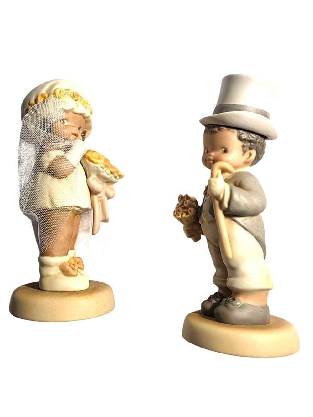 Vtg Bride Groom Figurines Enesco Attwell wedding gift bridal love cake toppers